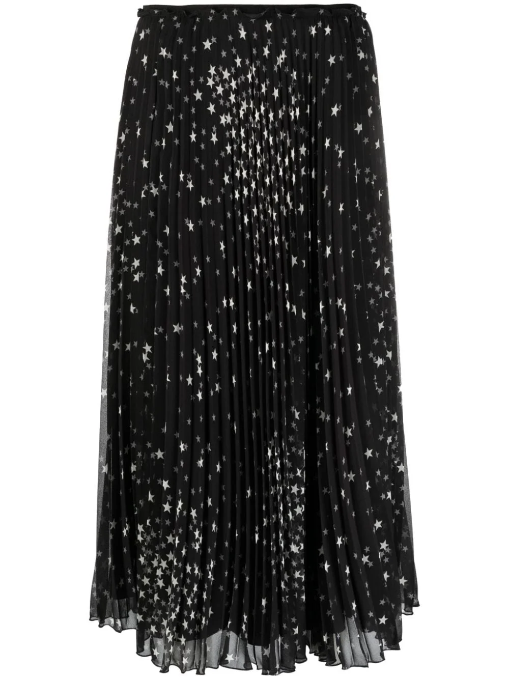 Cosmostar-print pleated midi skirt - 1