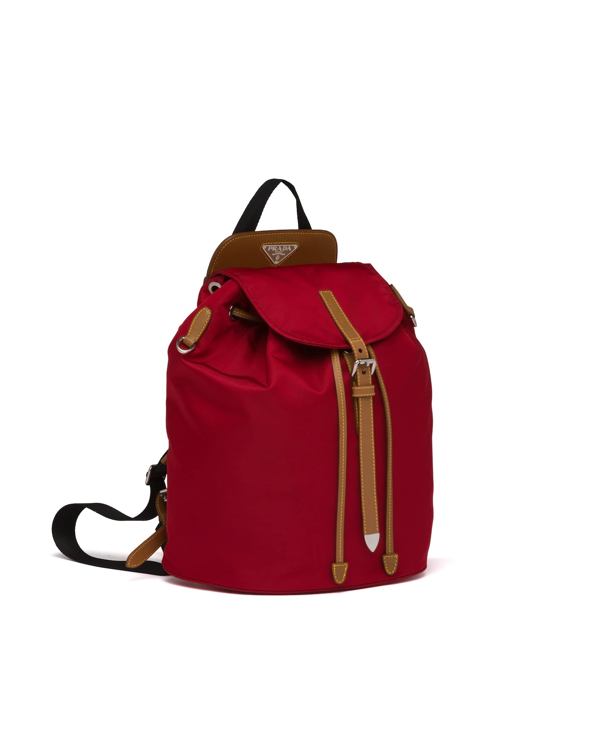 Nylon and Saffiano leather backpack - 3