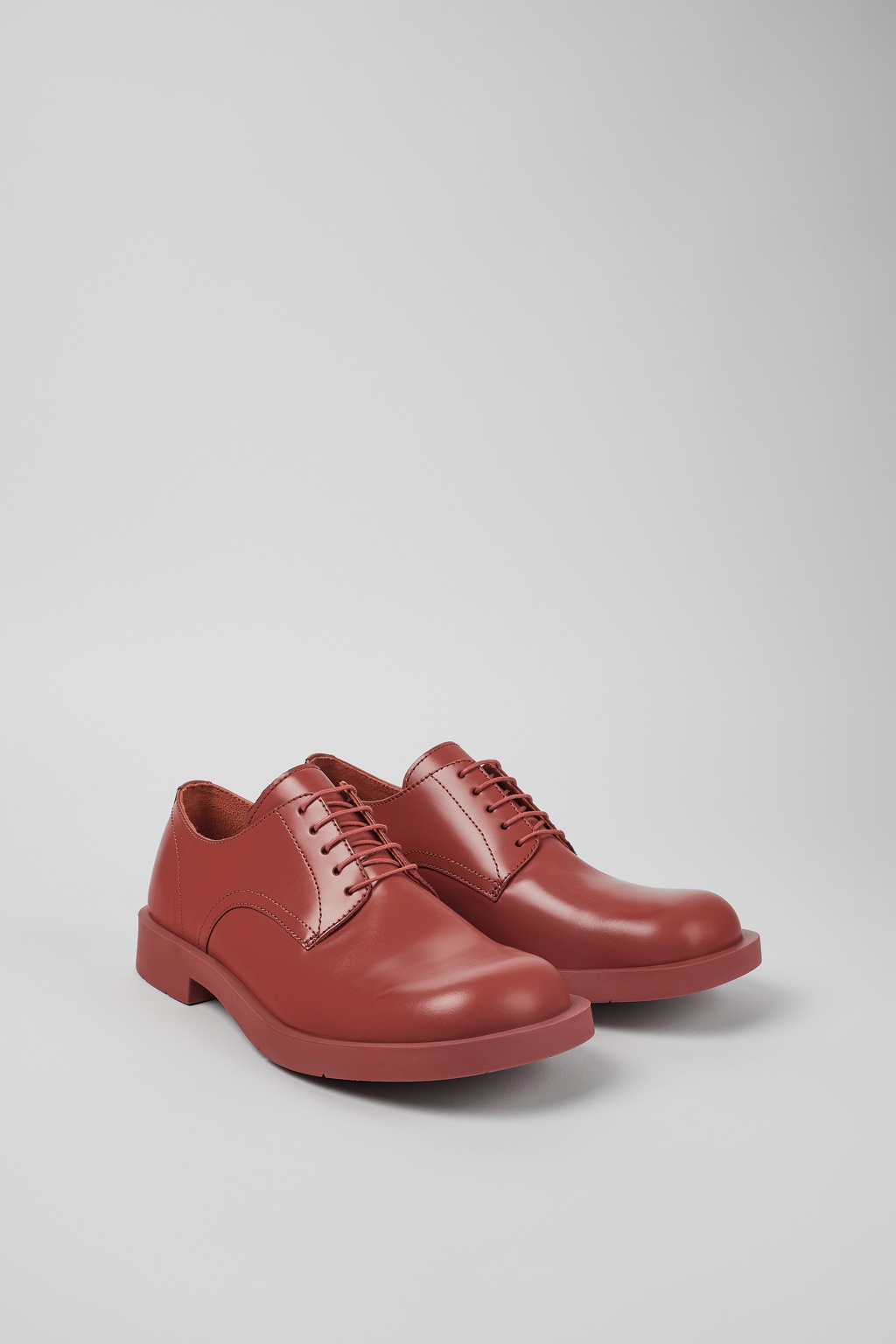 Red Leather Blucher - 2