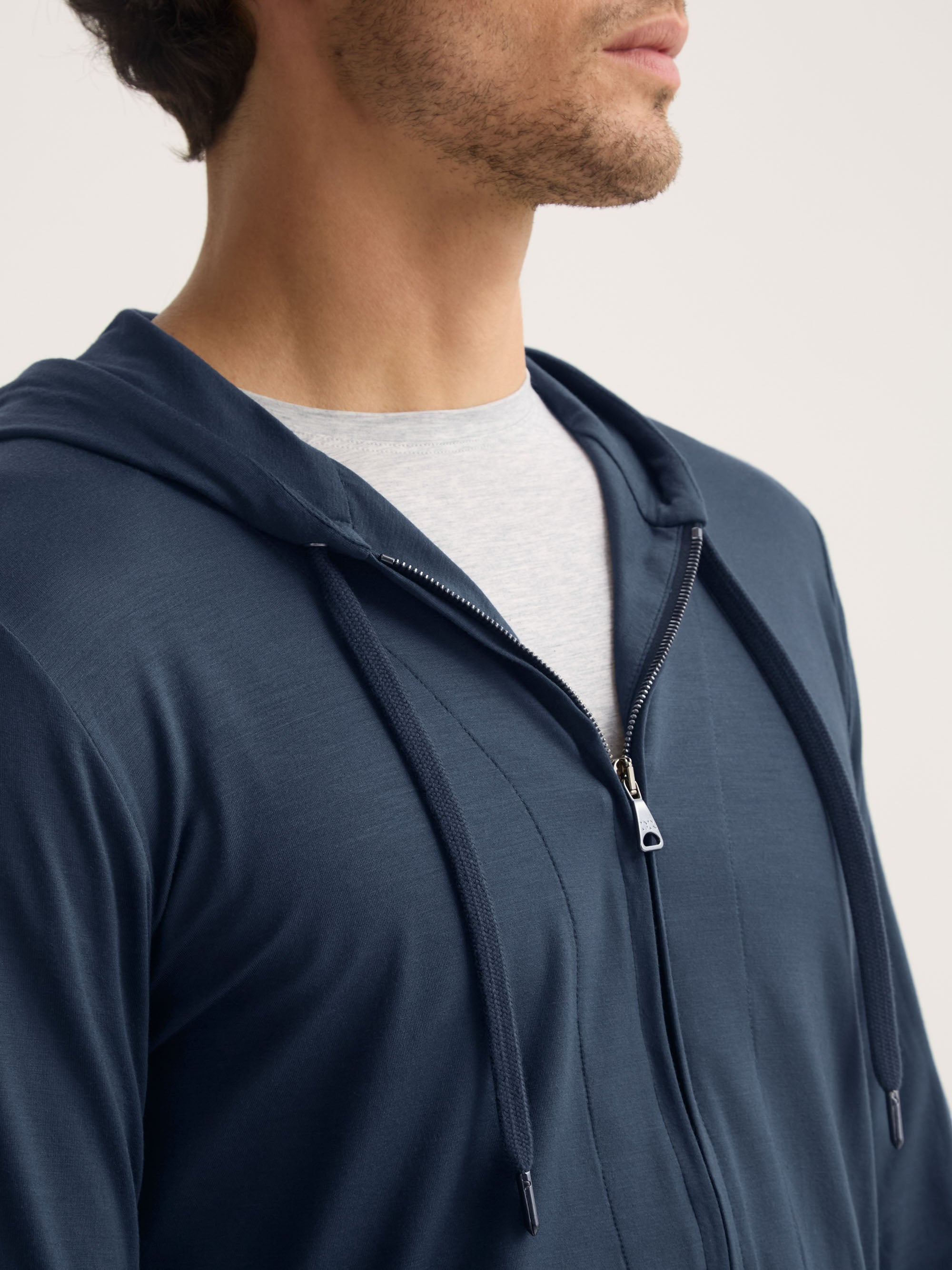 Men's Hoodie Basel Micro Modal Stretch Navy - 5