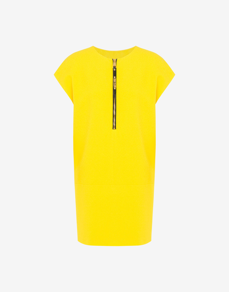 LETTERING ZIPPER PULL ENVERS SATIN DRESS 1