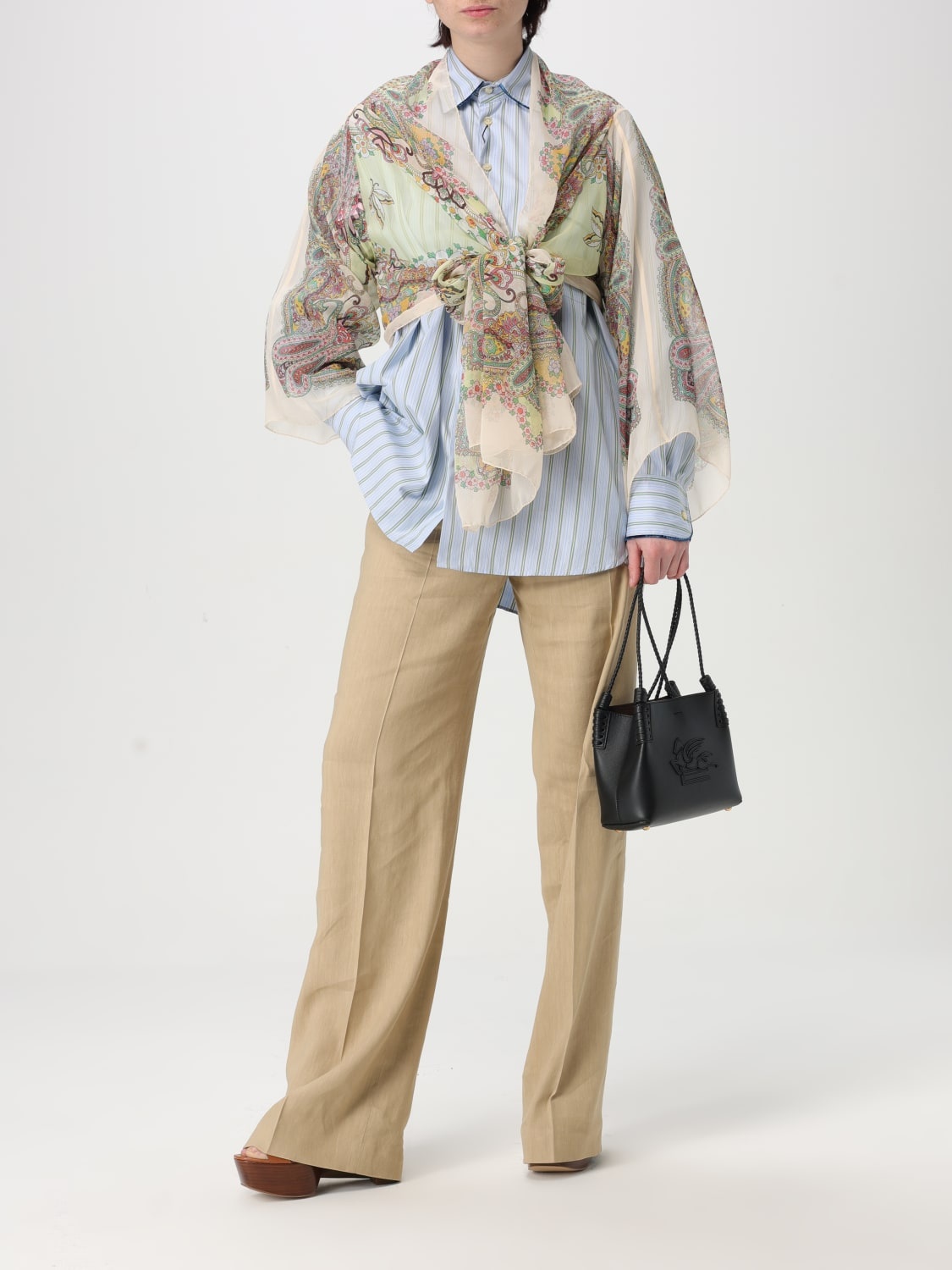 Etro Paisley-print silk cape - 2