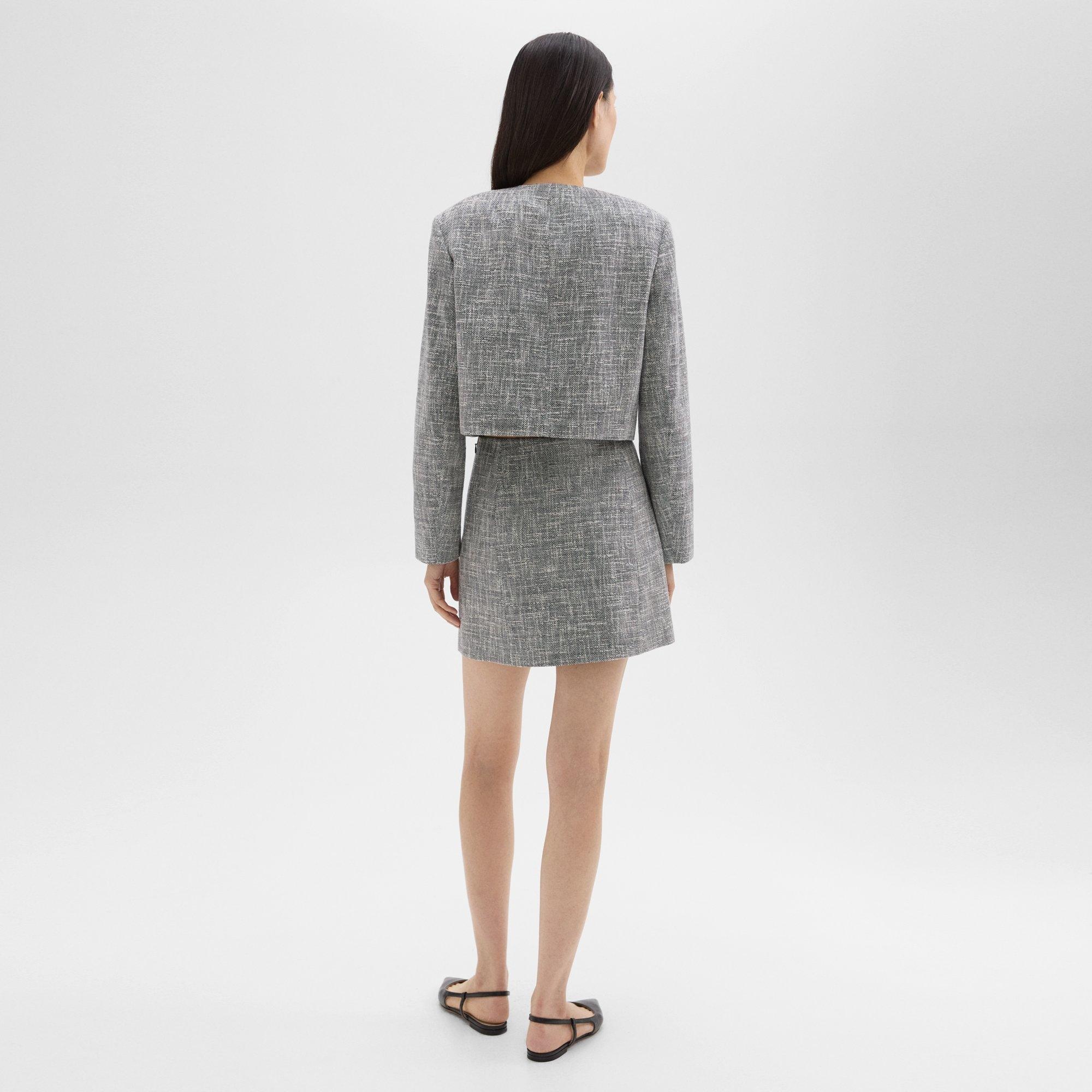 Mini Skirt in Canvas Tweed - 4