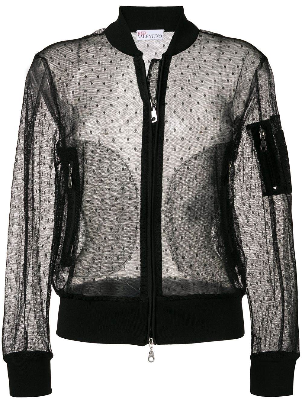 sheer bomber jacket - 1