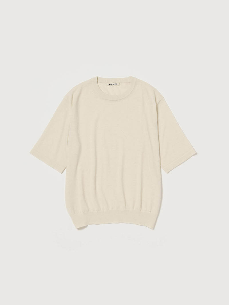 CASHMERE HARD TWIST KNIT TEE 1