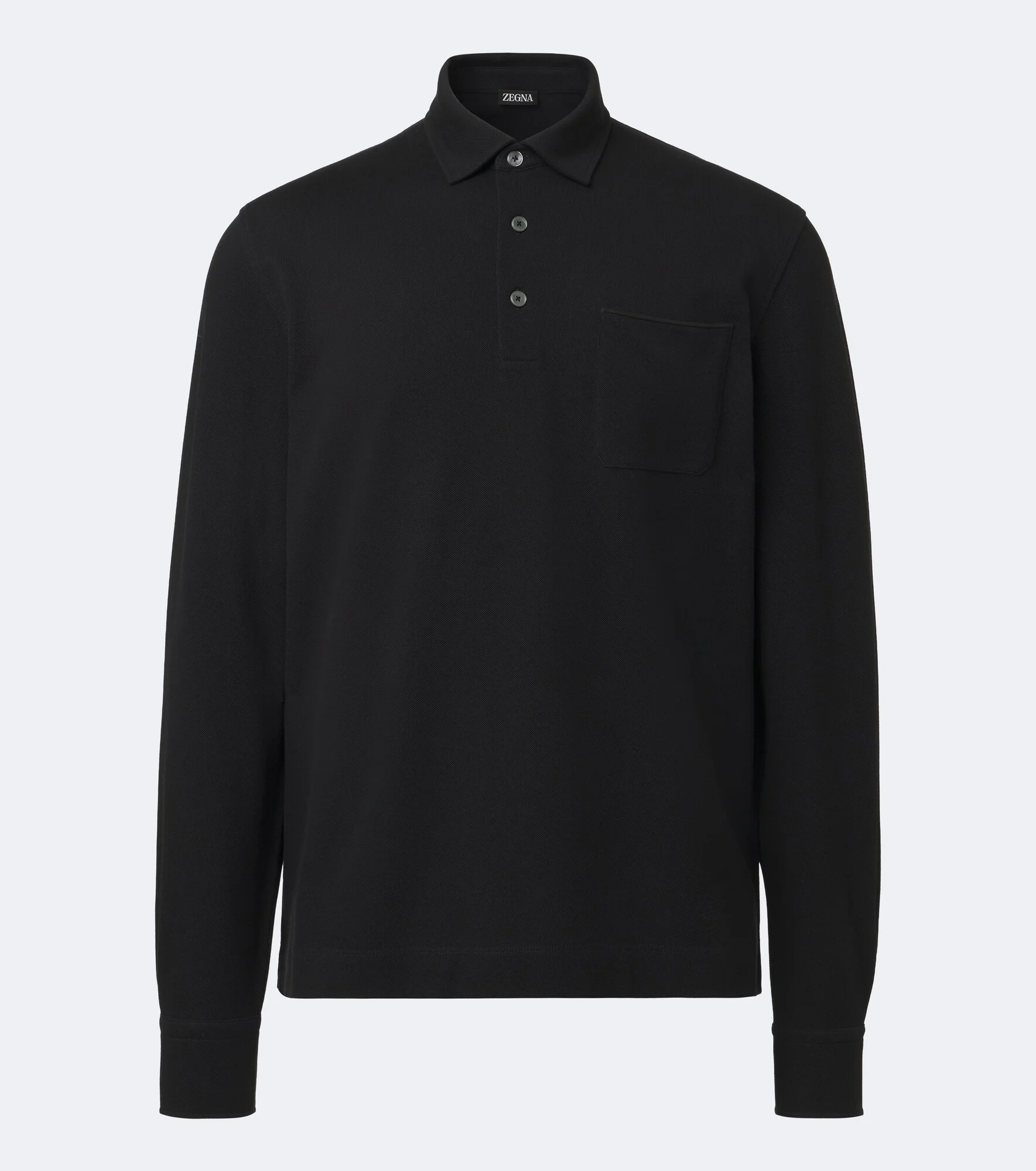 Cotton piqué polo shirt - 1