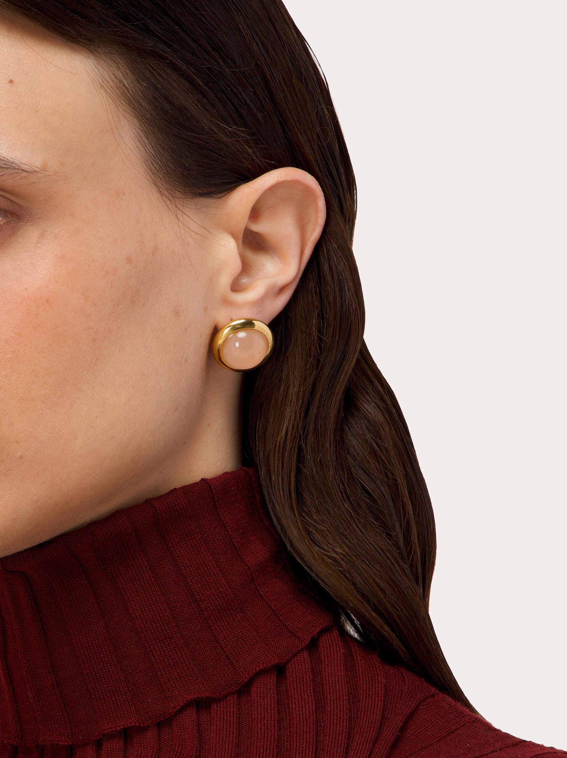 Earrings with semi-precious stone - 4