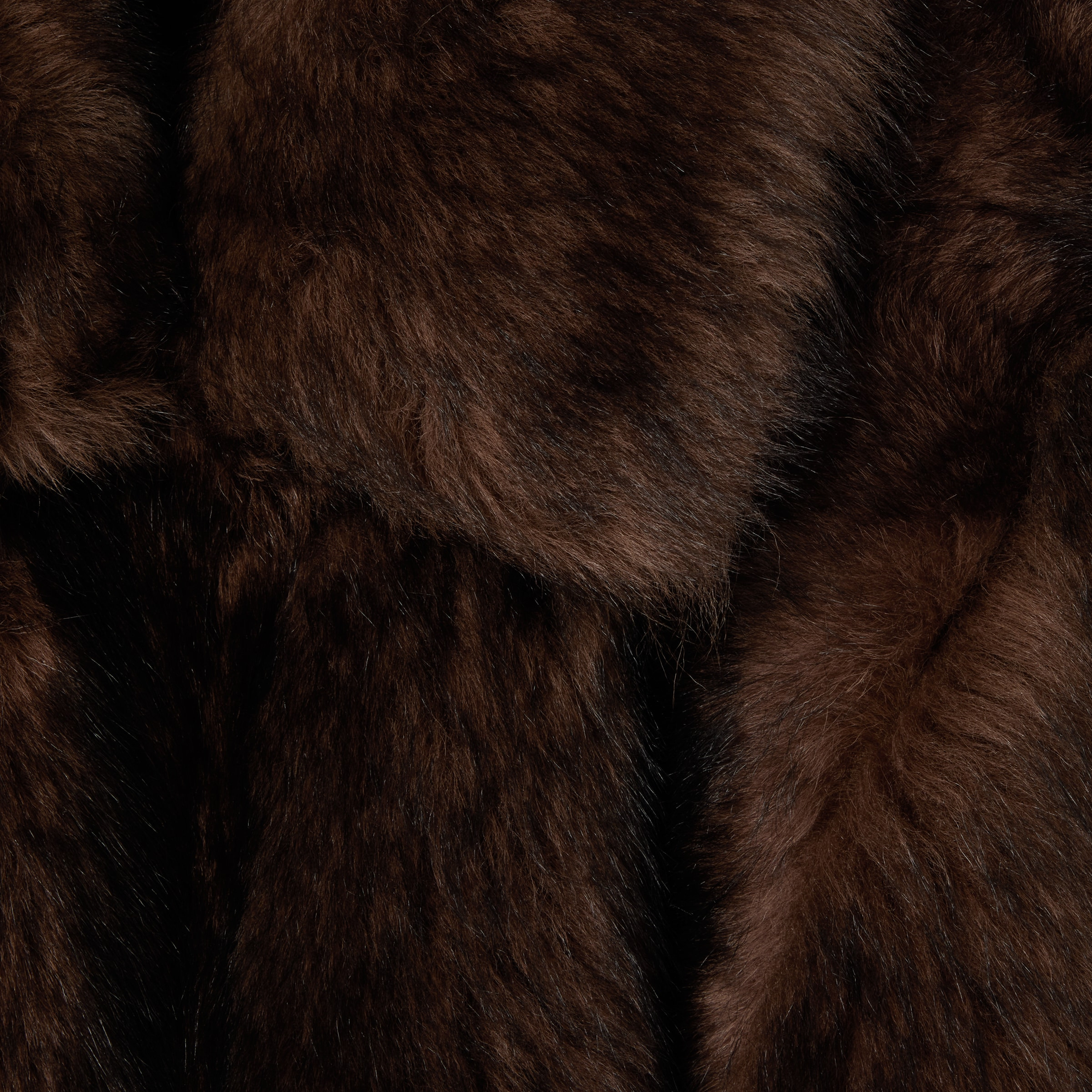 Soft hairy shearling coat with belt - 6