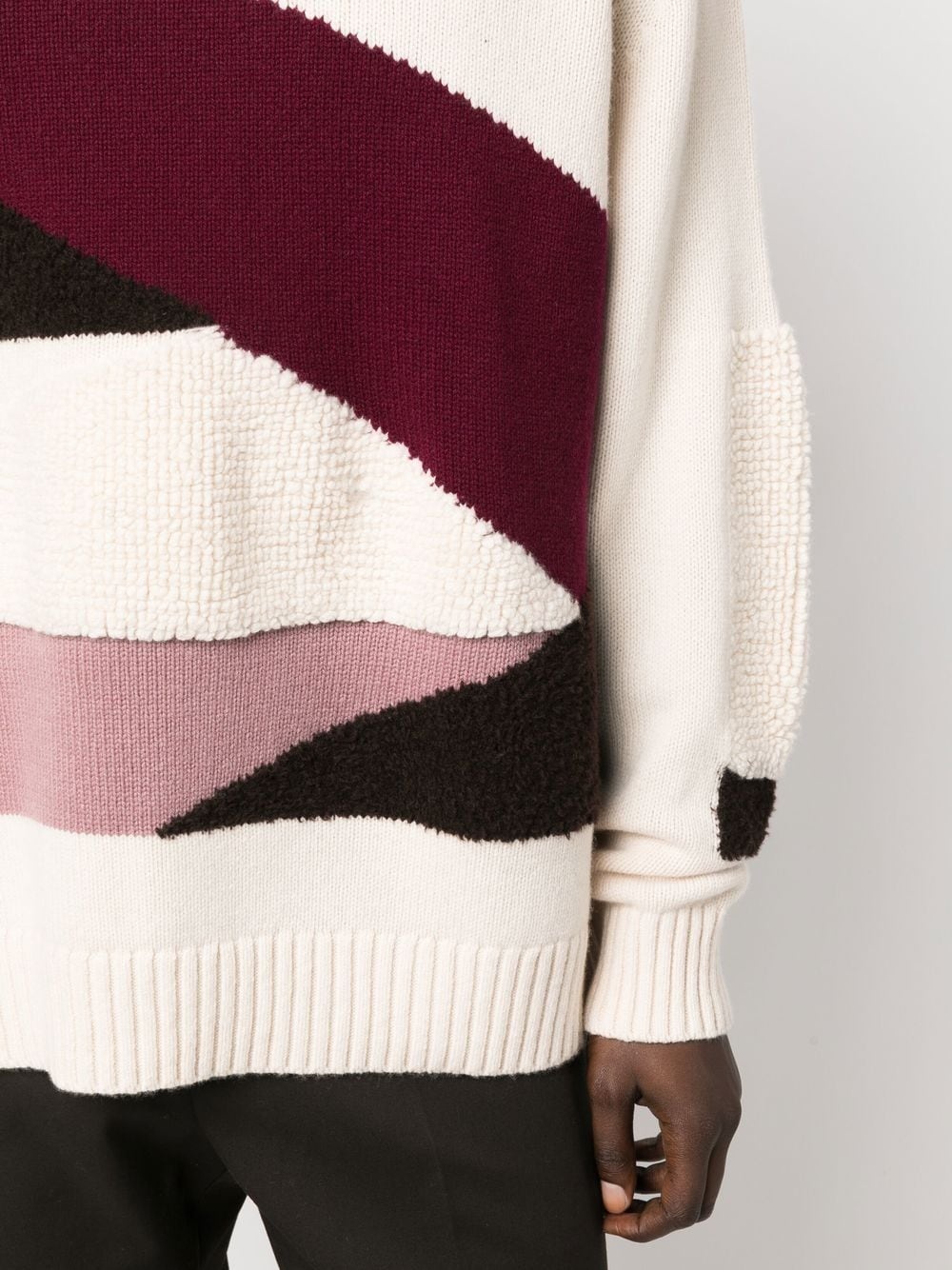 colour-block striped jumper - 5