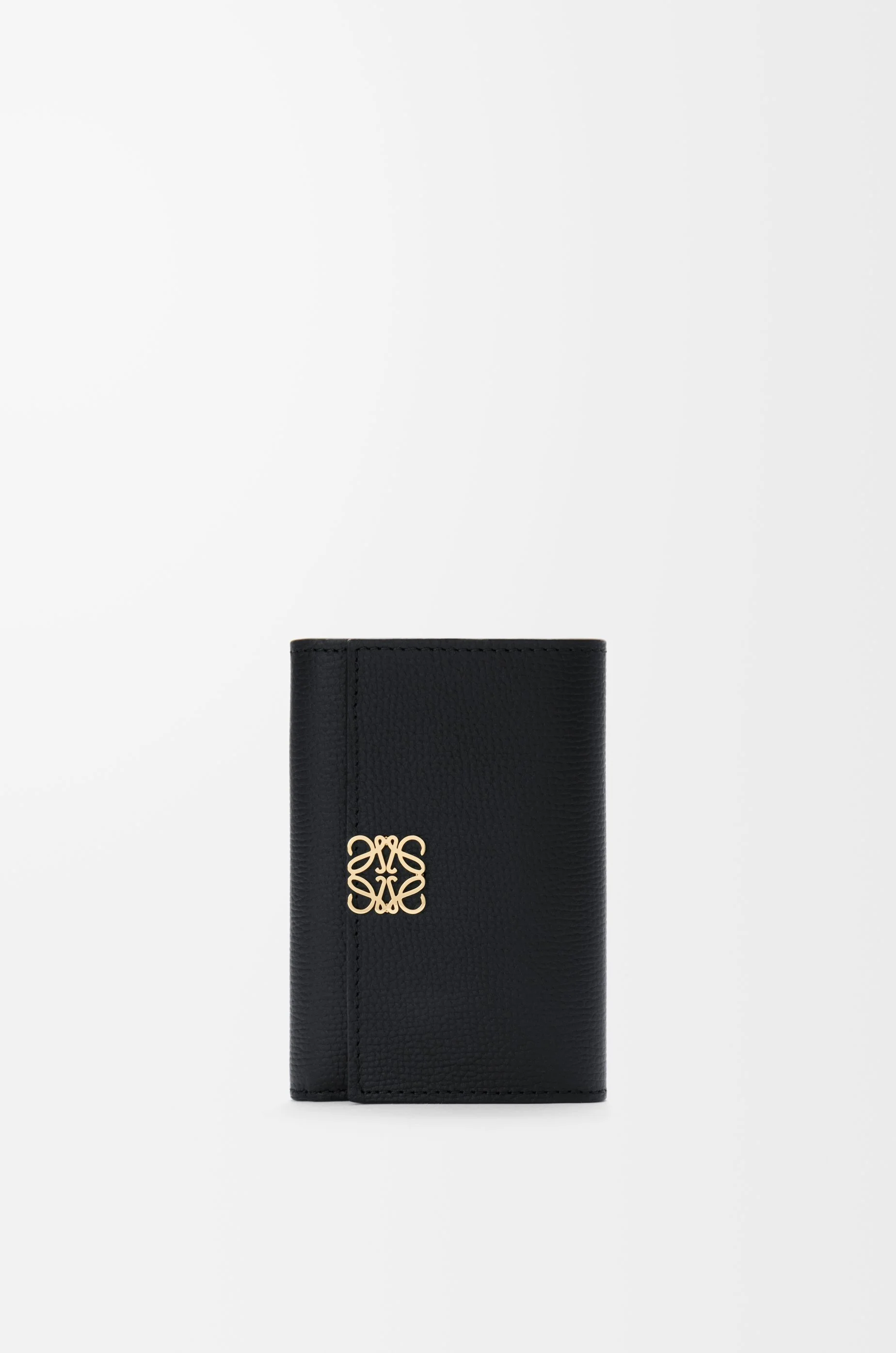 Anagram small vertical wallet in pebble grained calfskin - 1