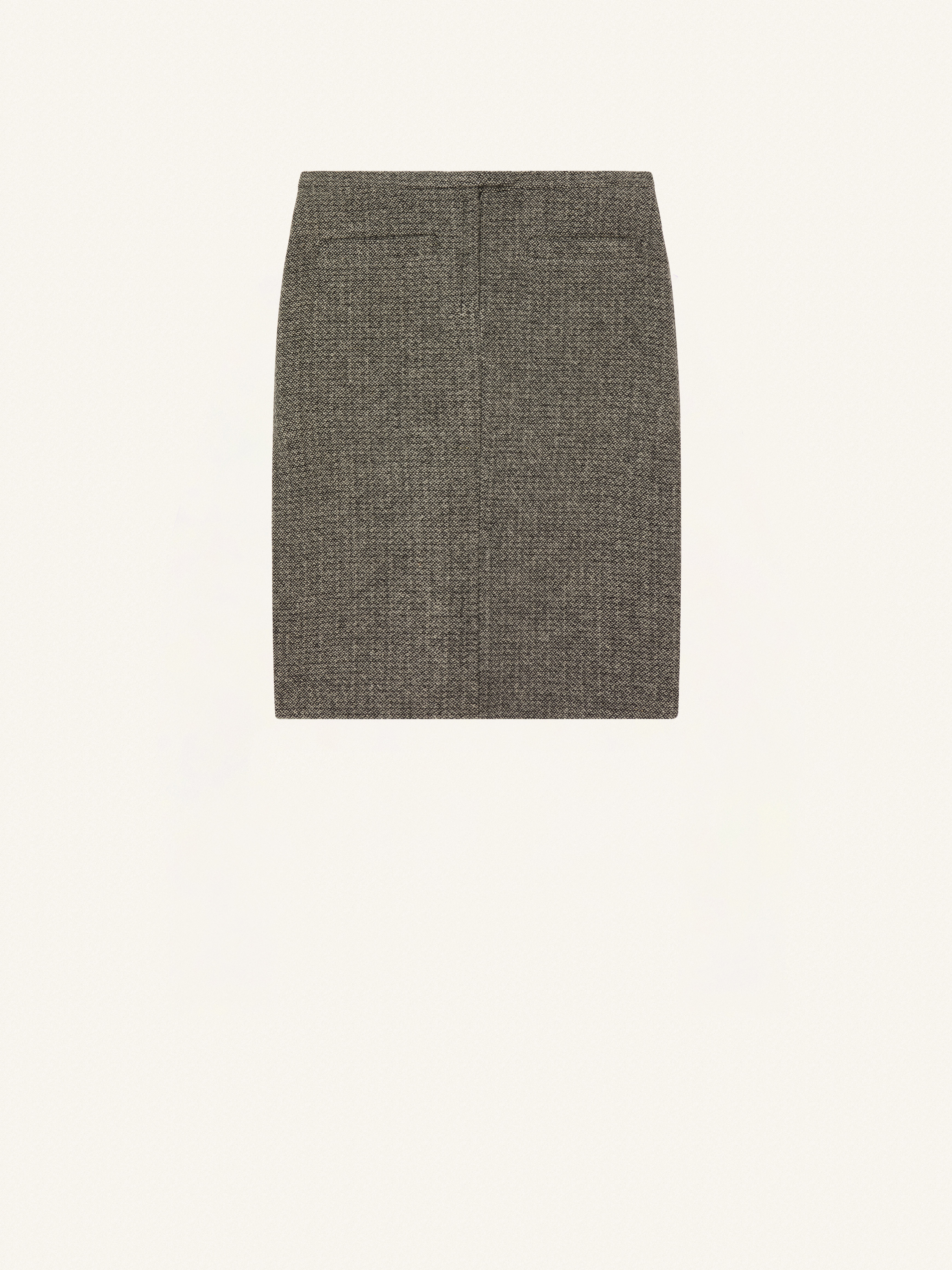 WOOL CAVIAR DOUBLE SLITS SKIRT - 1