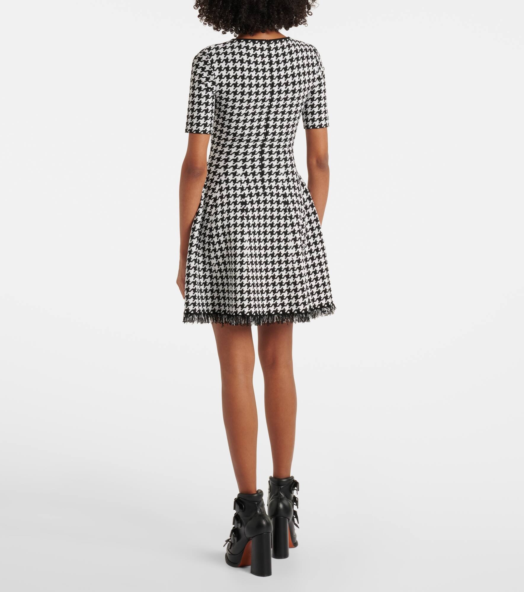 Houndstooth midi dress - 3