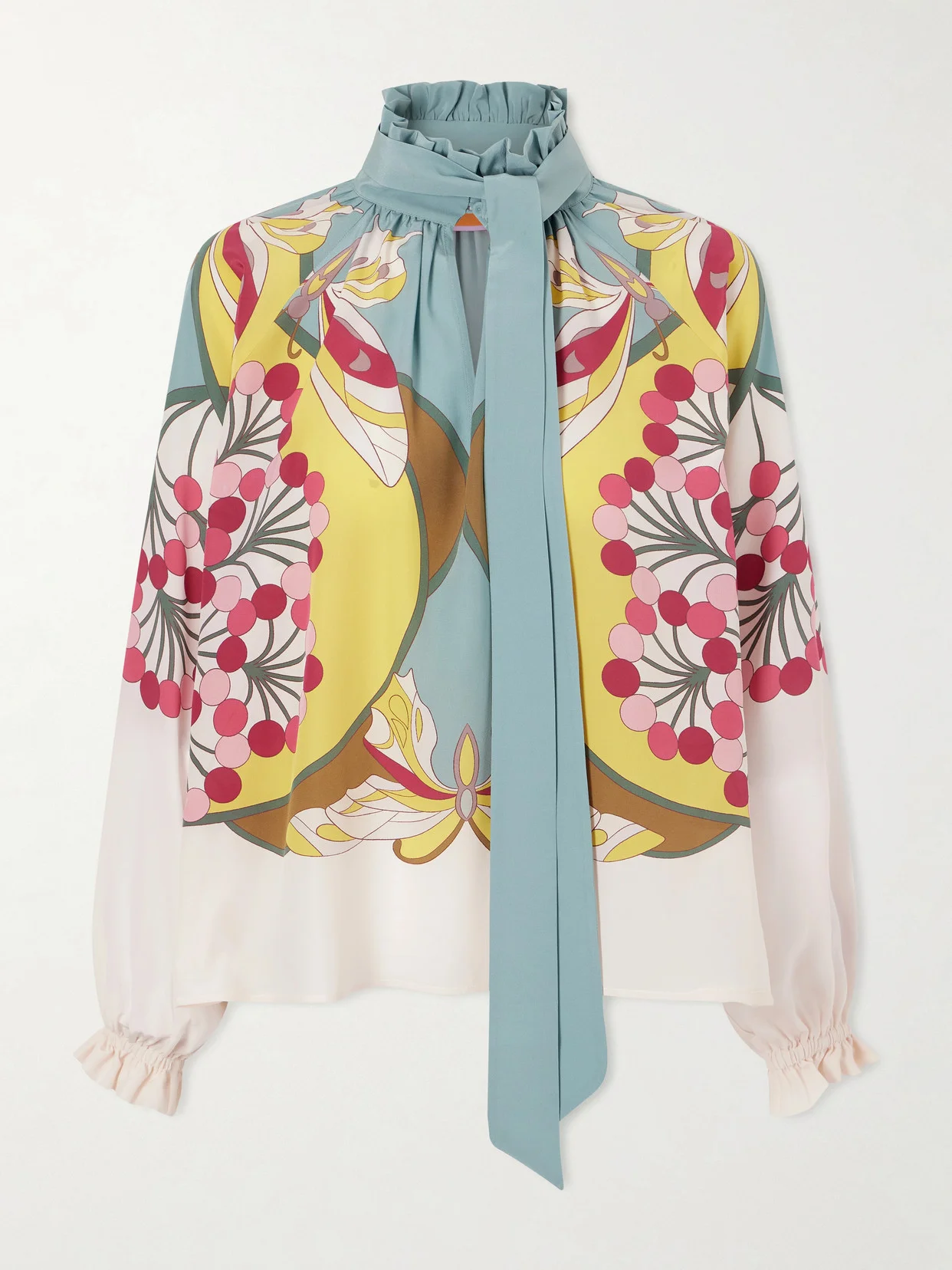 Cerere Printed Silk-crepe Blouse - 1