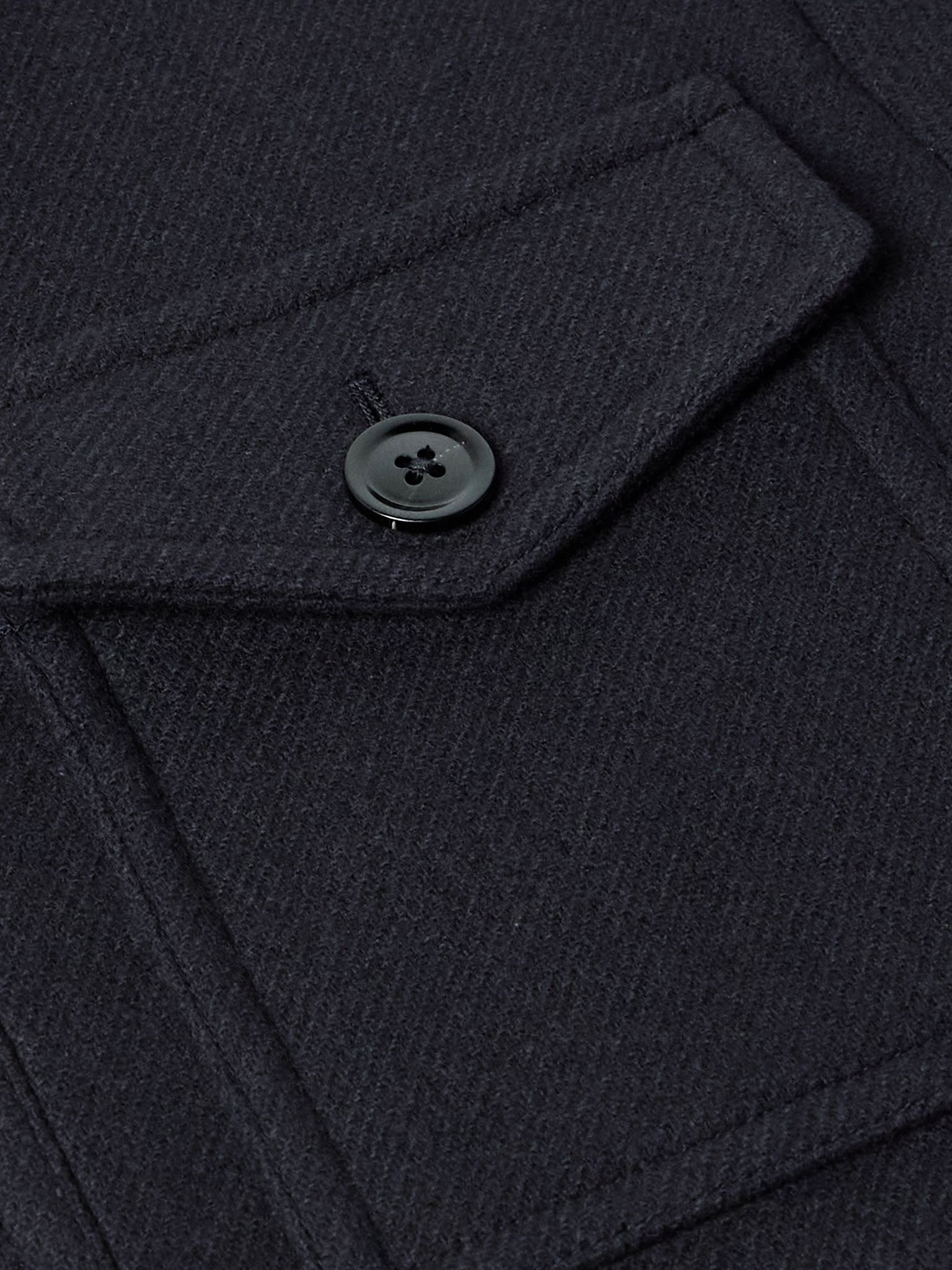 Virgin Wool Overshirt Navy - 6