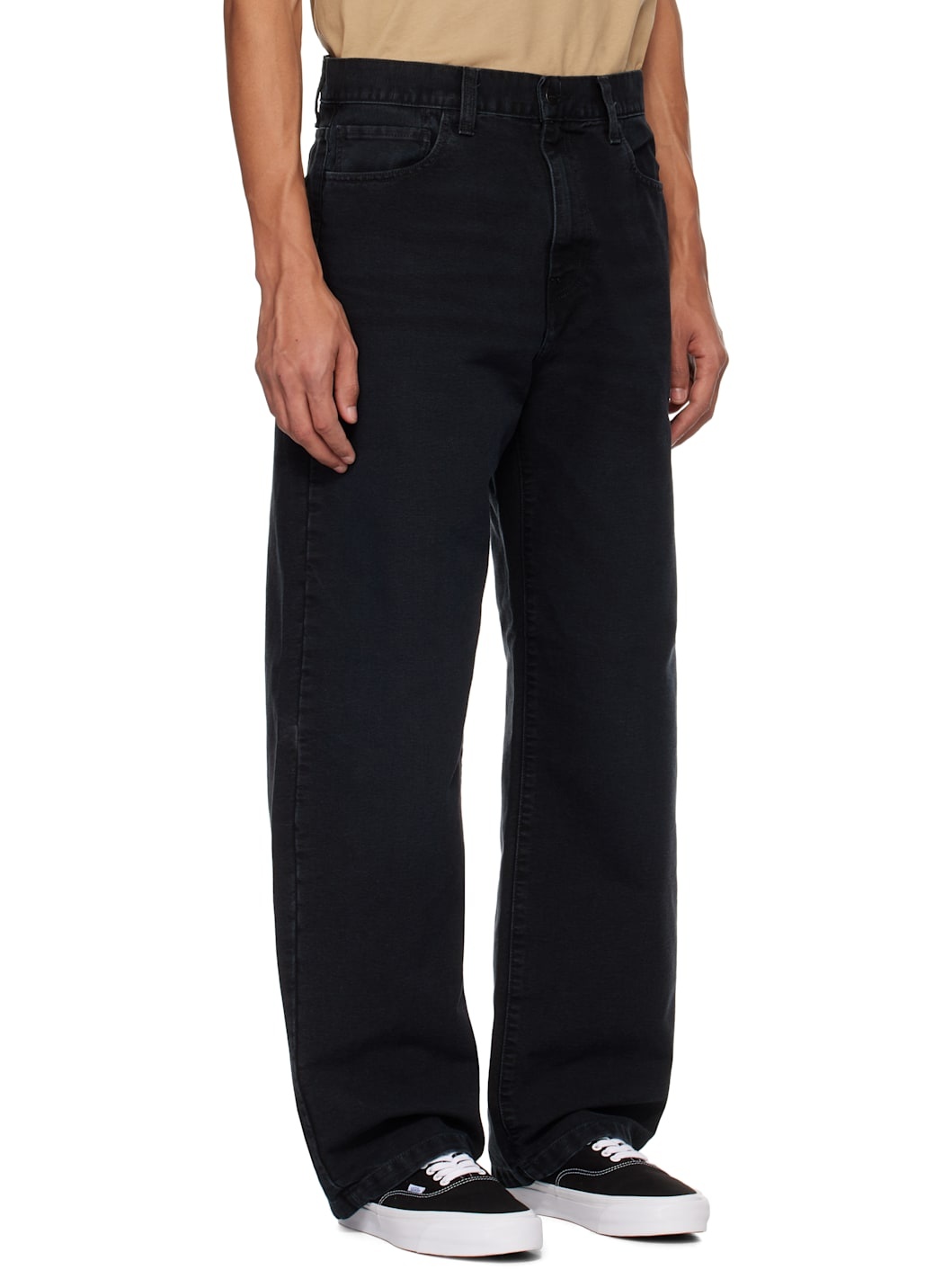 Black Landon Canvas Trousers - 2