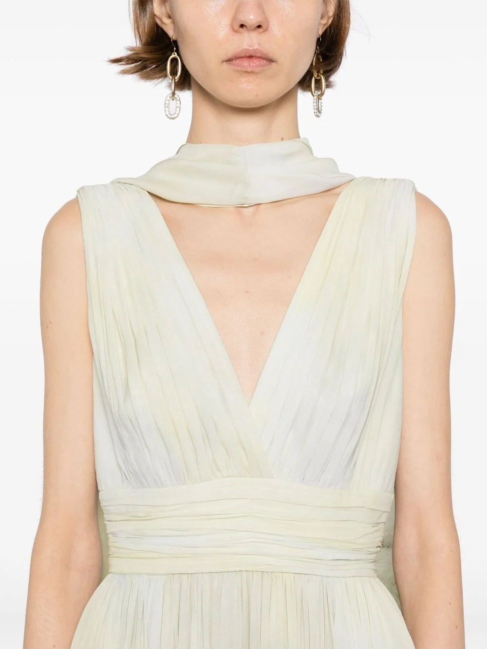 white christmas dresses Elie Saab Chiffon Halter Maxi Dress Red