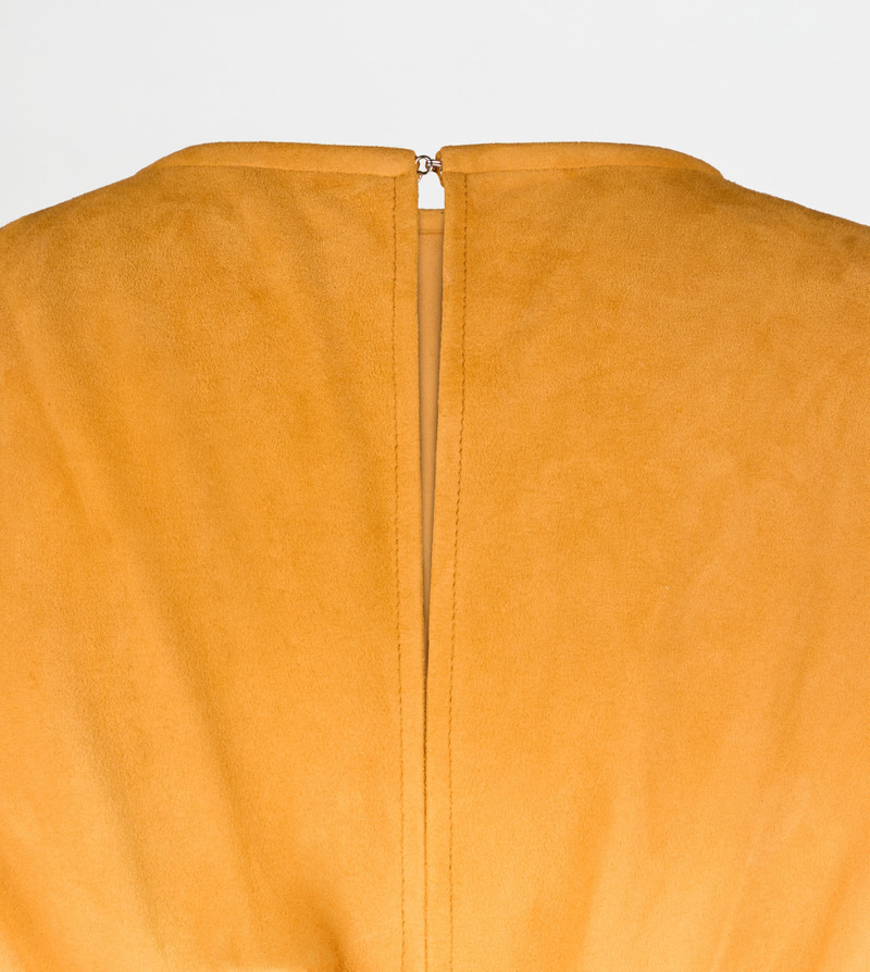 DRESS IN PASHMY SUEDE - YELLOW 9