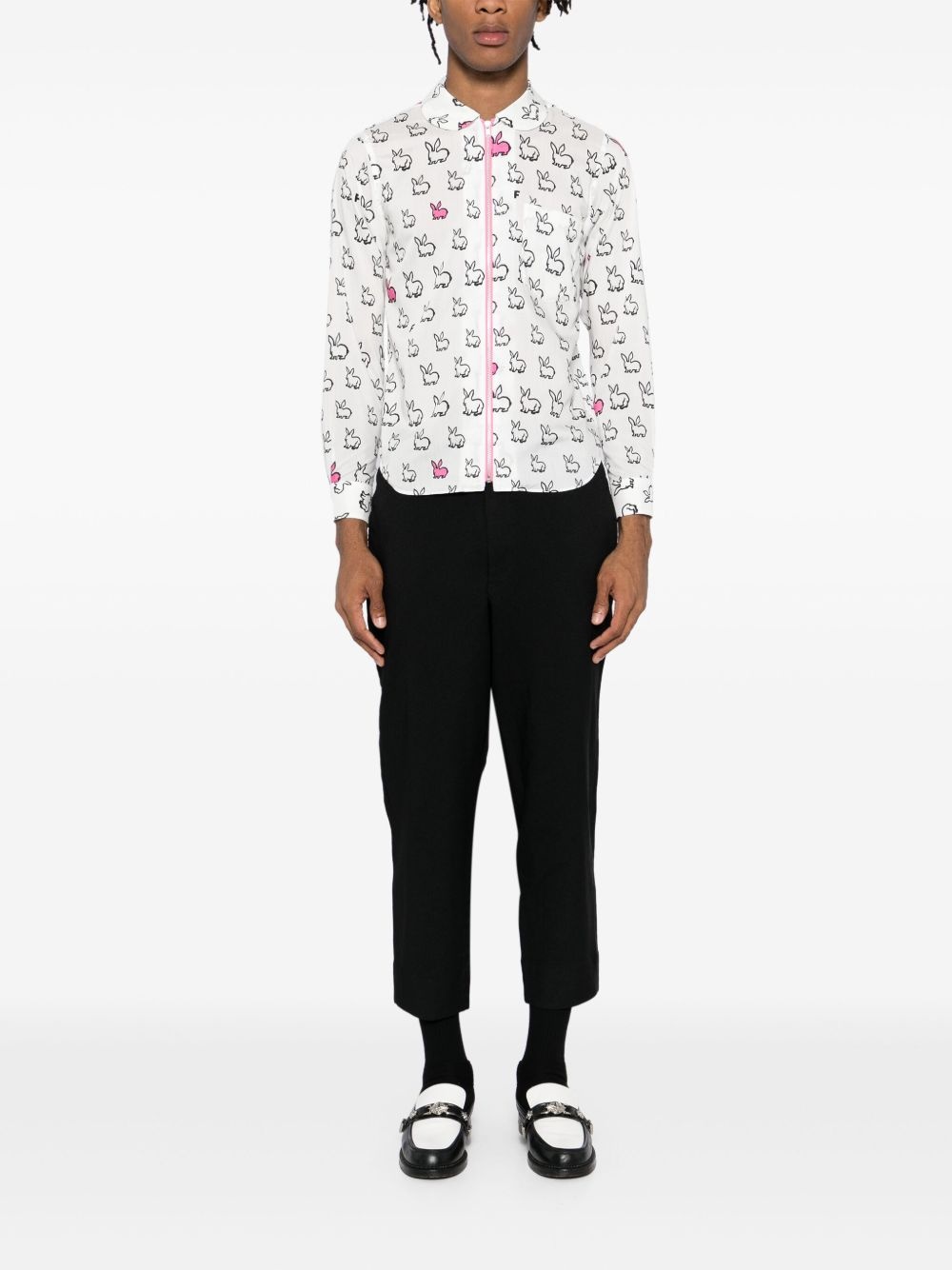 elasticated waist cropped trousers - 2
