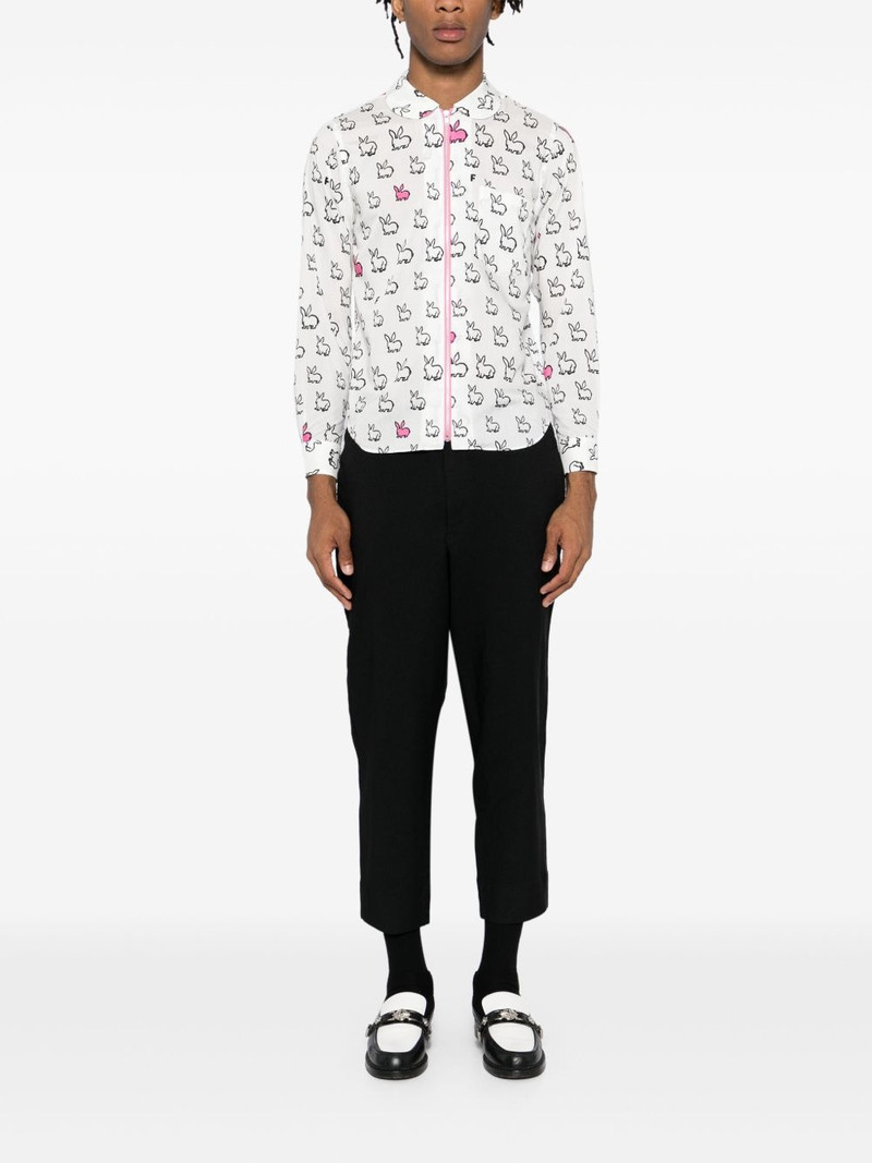 BLACK COMME des GARÇONS elasticated waist cropped trousers outlook