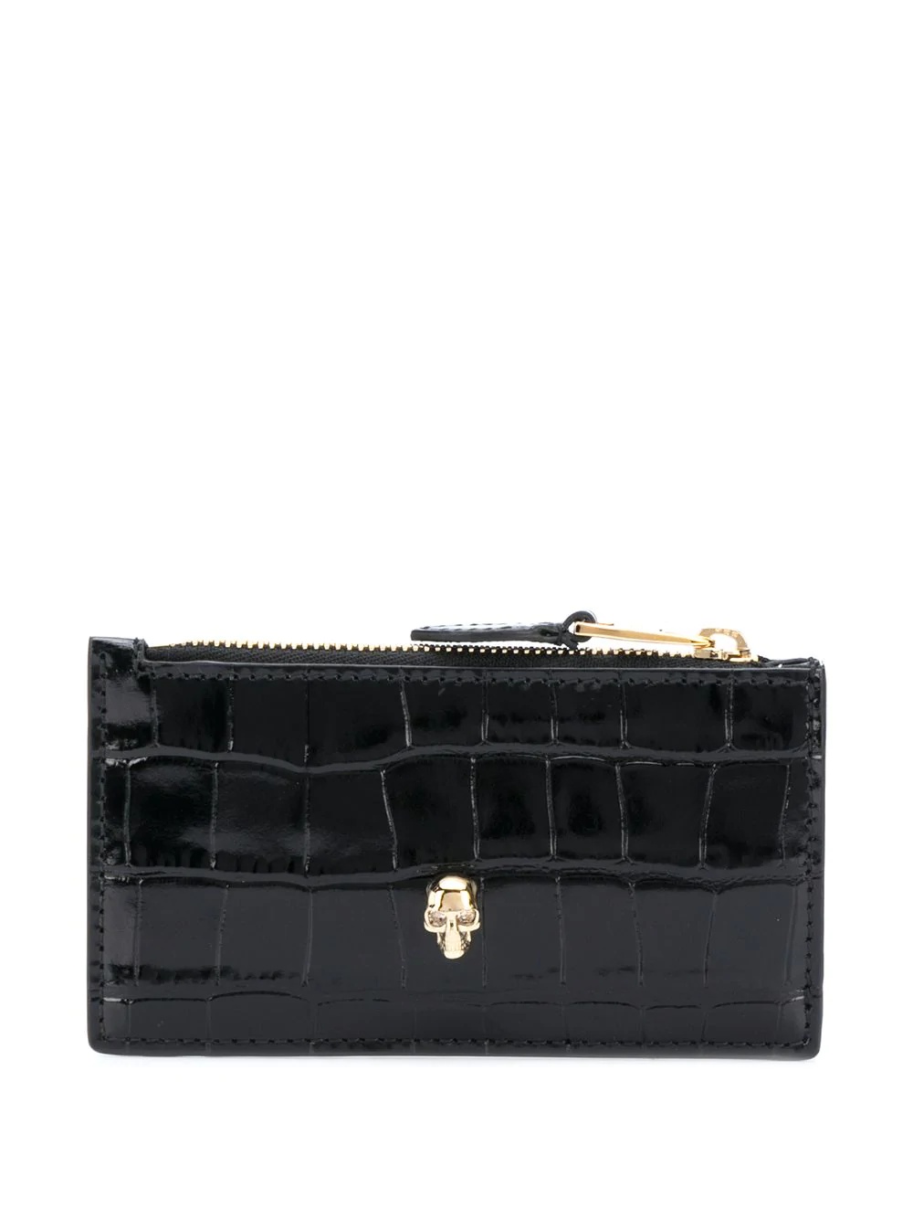 Skull flat zip purse - 1