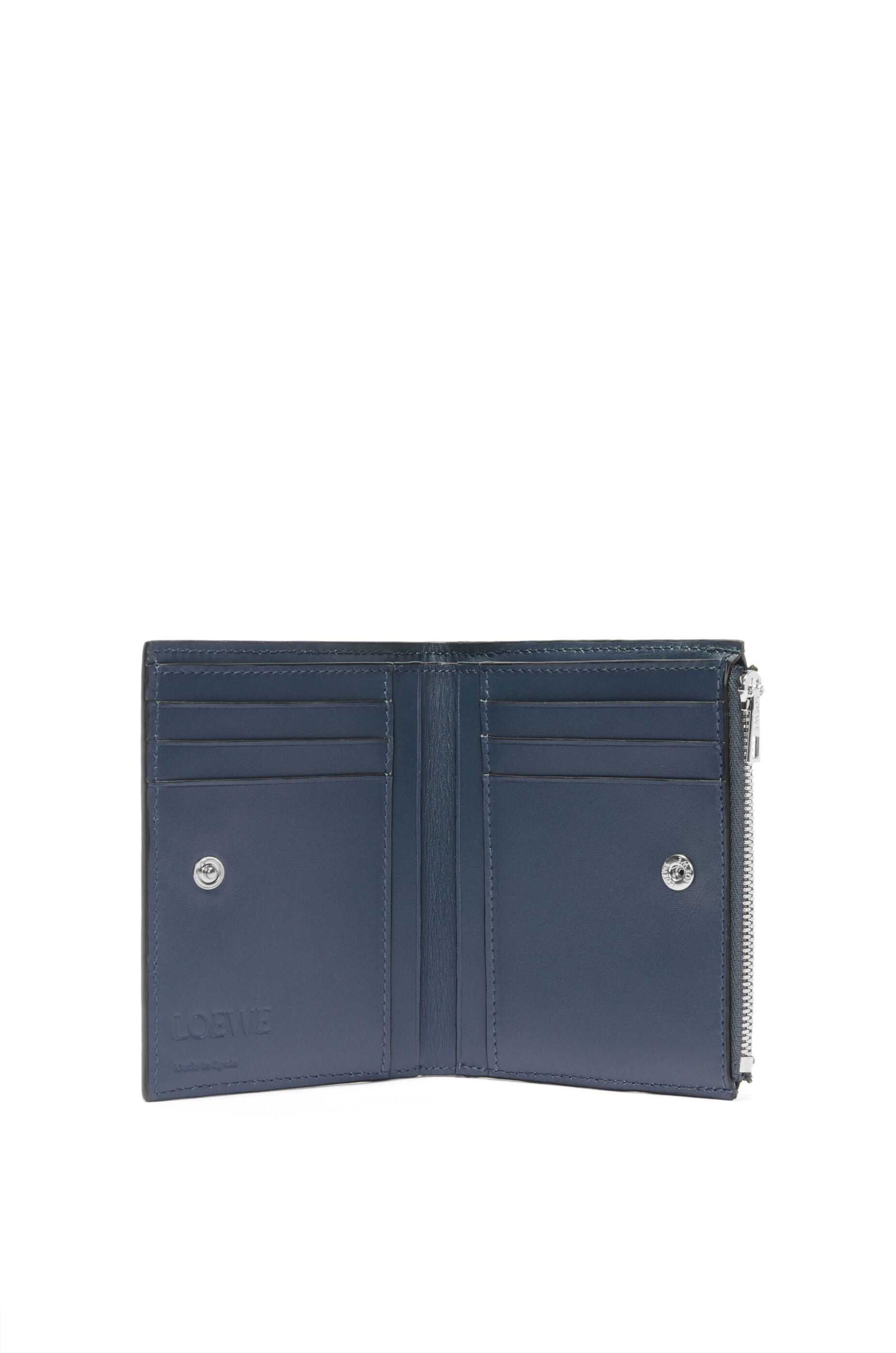 Slim compact wallet in soft grained calfskin - 2