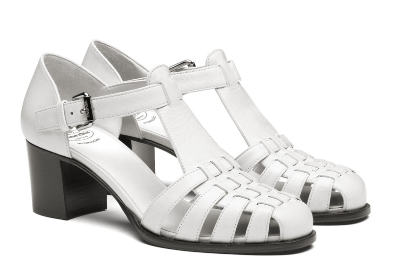 Church's Kelsey 50
Shine Calf Leather Mid Heel Sandal White outlook