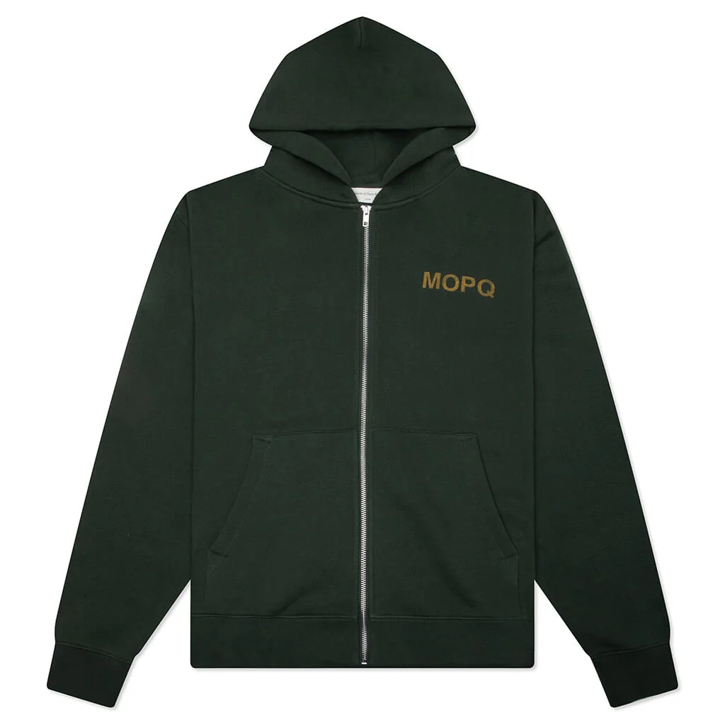 CASTELLI ZIP-UP HOODIE - FOREST - 1