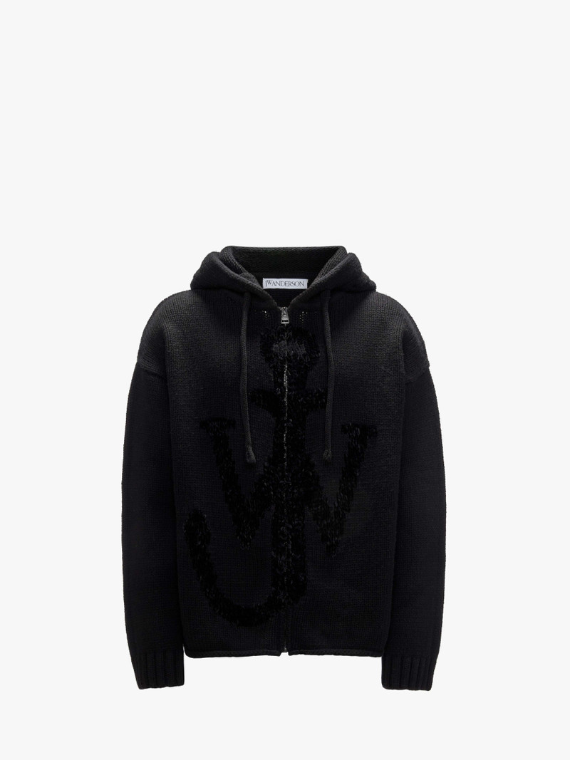 ANCHOR LOGO HOODIE WITH ZIP - 1