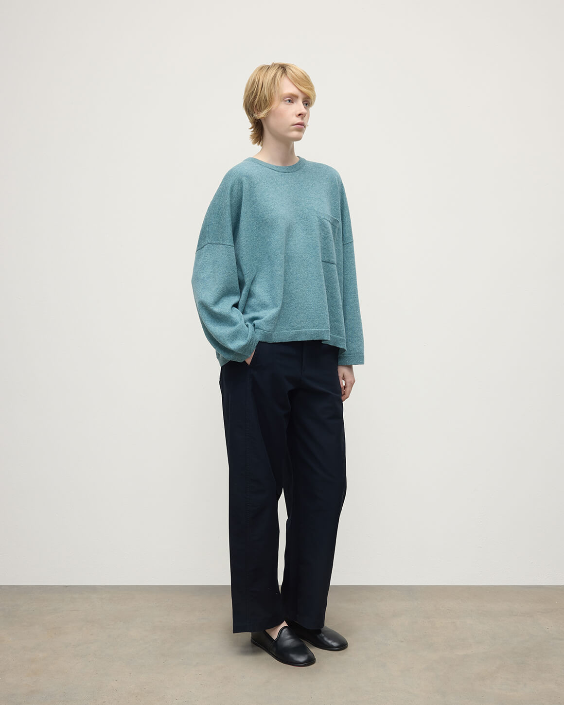 Gauzy Pocket Green Cashmere Jumper - 3