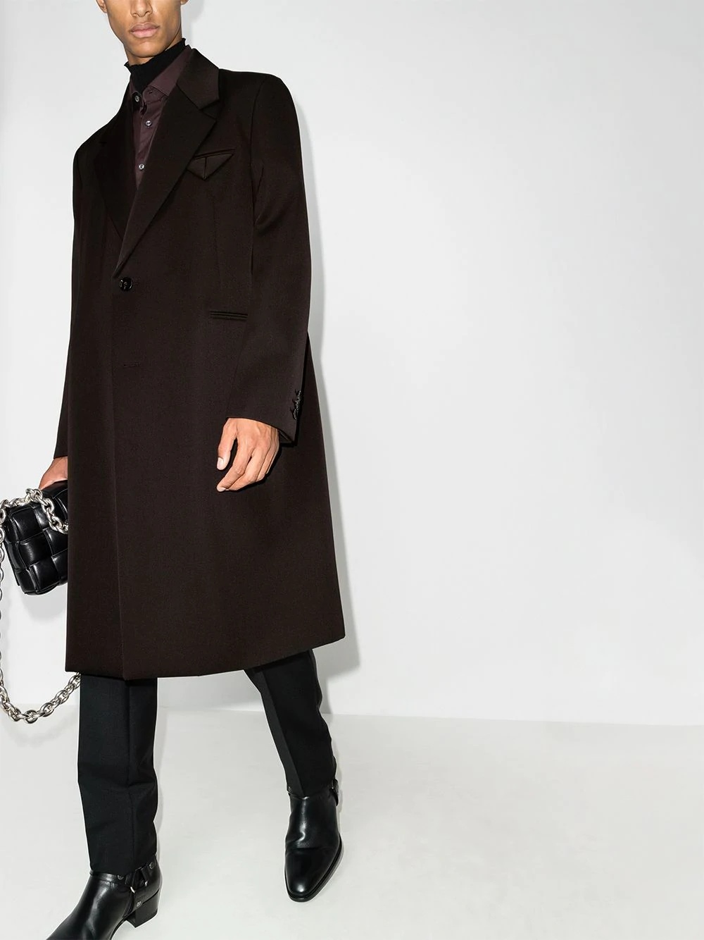 single-breasted wool coat - 2