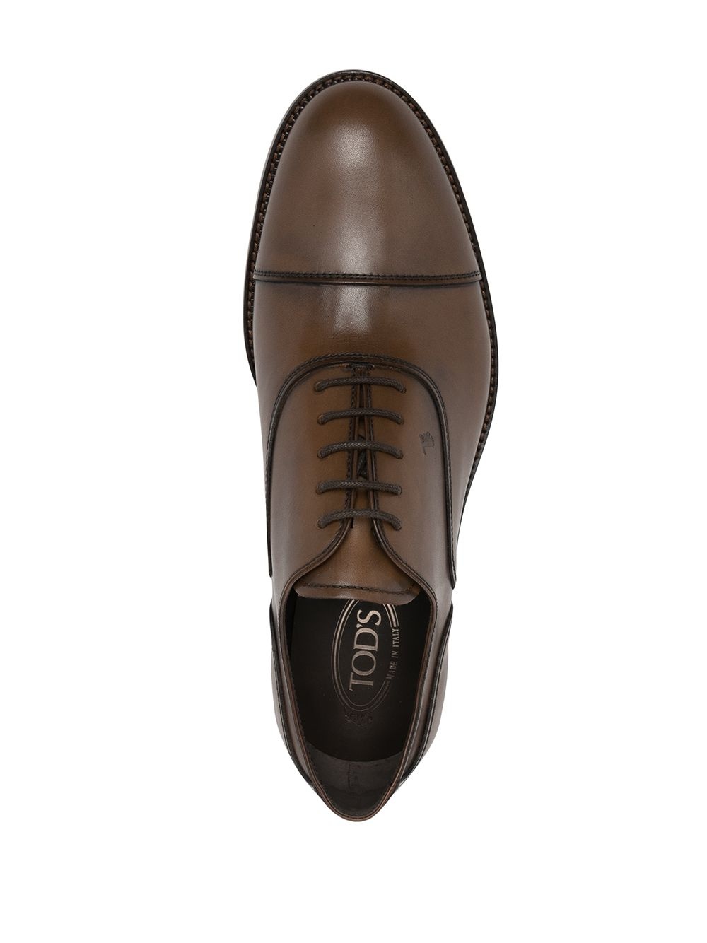 polished-finish lace-up shoes - 4