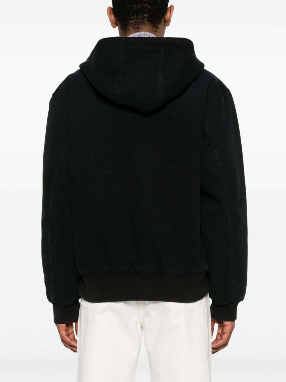 logo patch hooded jacket - 4