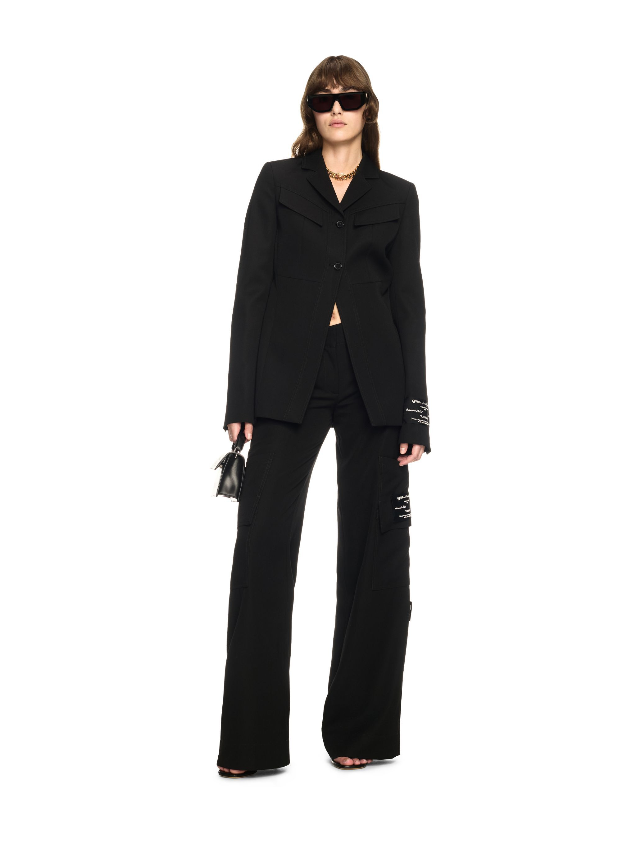 Black Toybox Wool Cargo Pants - 2