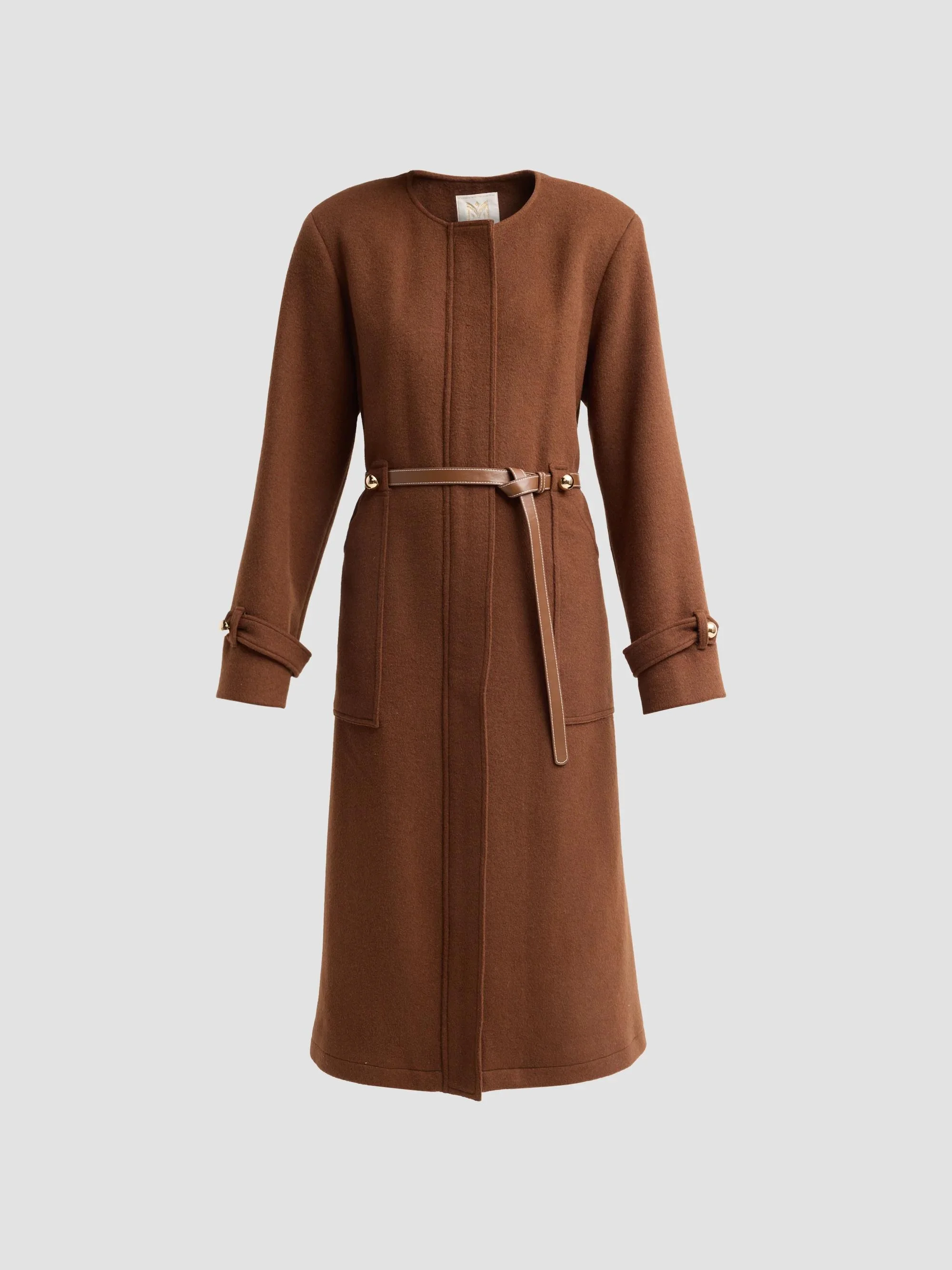 Women's Orly Wool-Blend Coat - Dark Brown - 1