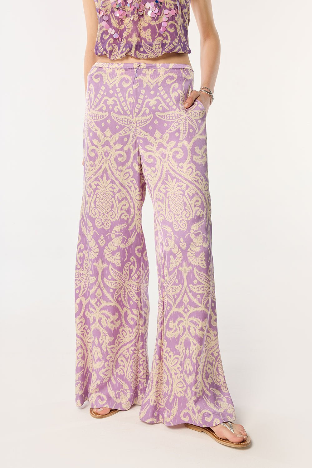 Pant Clea - Purple Macro Ikat - 3