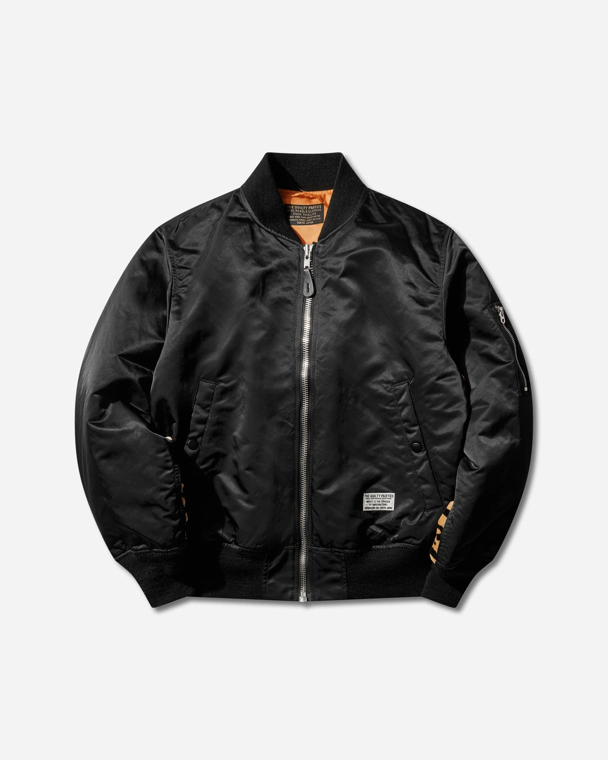 Men's MA-1 Flight Jacket (Type-1) Black - 1