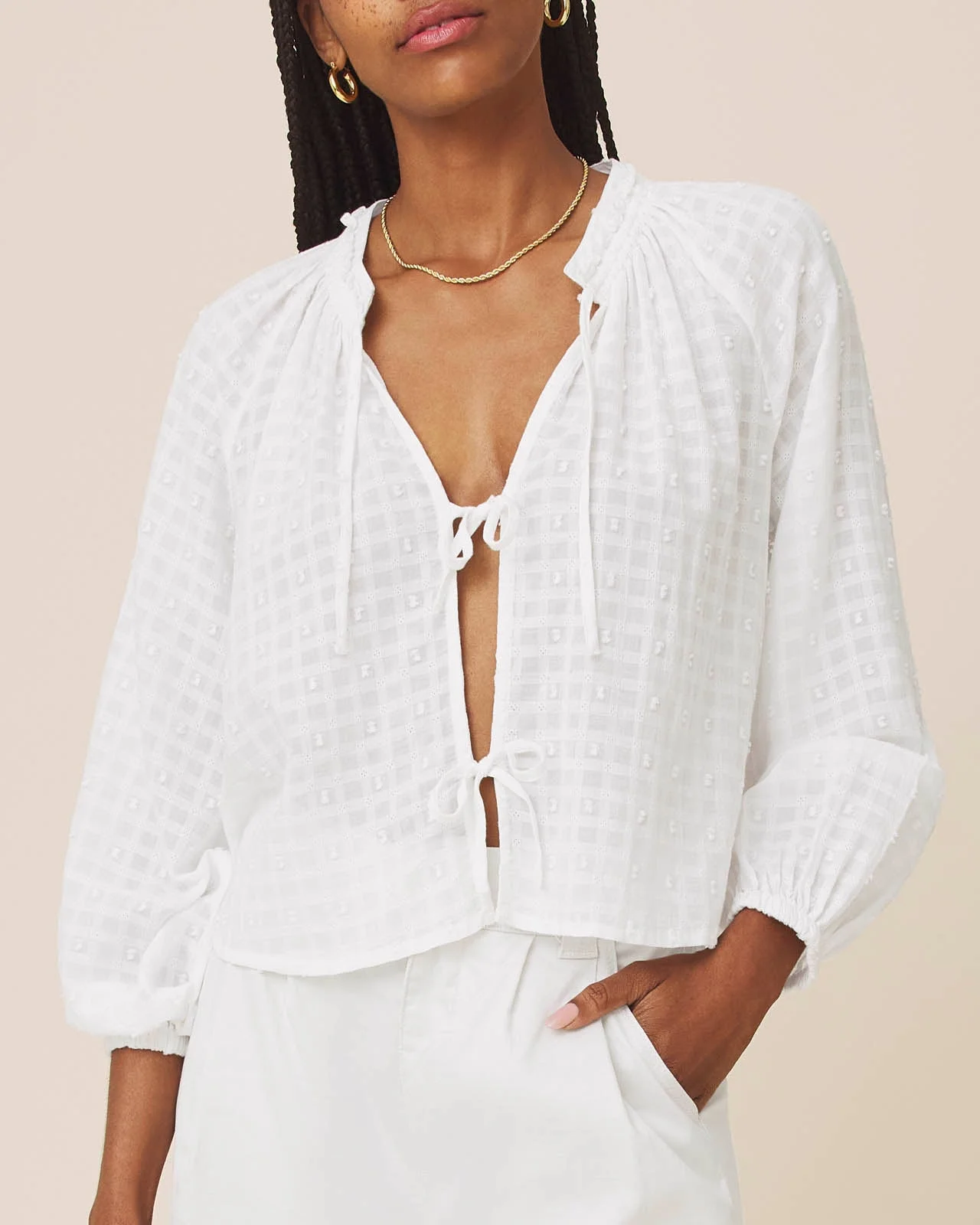 Fleur Tie-Front Top - 1