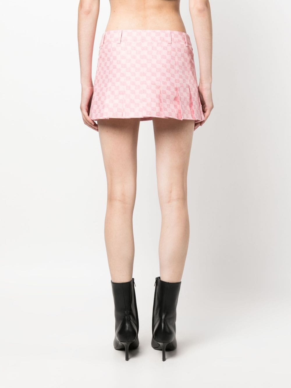monogram low-rise pleated miniskirt - 4