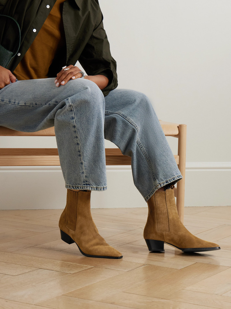 Aeyde Agata Suede Ankle Boots outlook