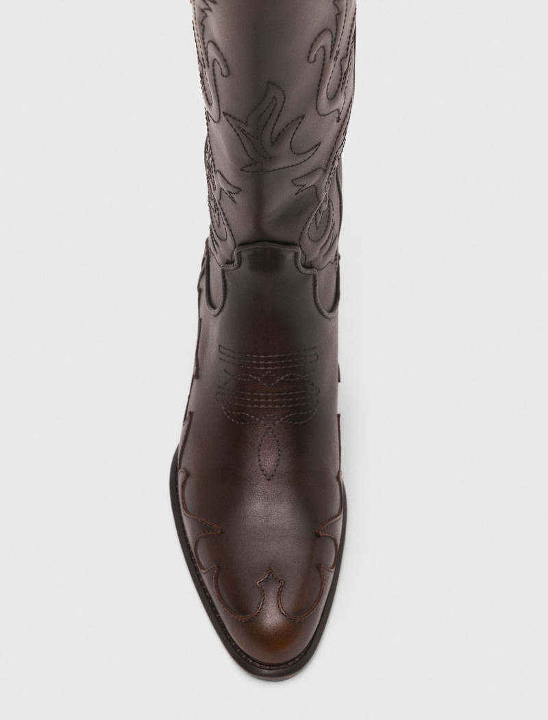 Leather cowboy boots 4