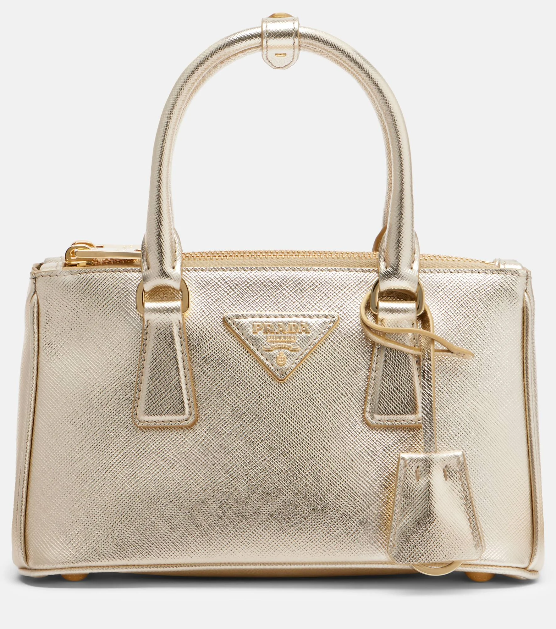 Galleria Mini metallic leather tote bag - 1