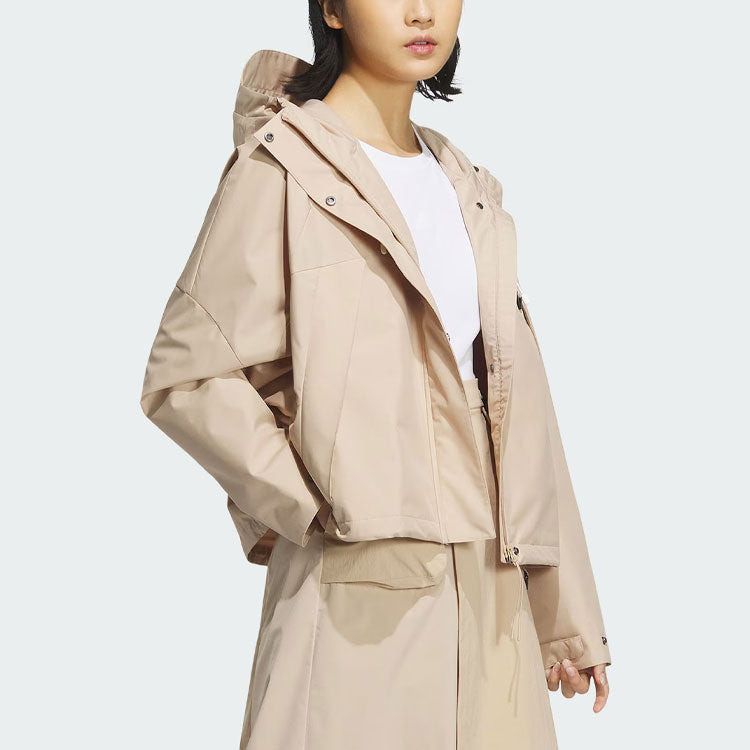 (WMNS) adidas City Escape Woven Jacket 'Beige' JE8591 - 4