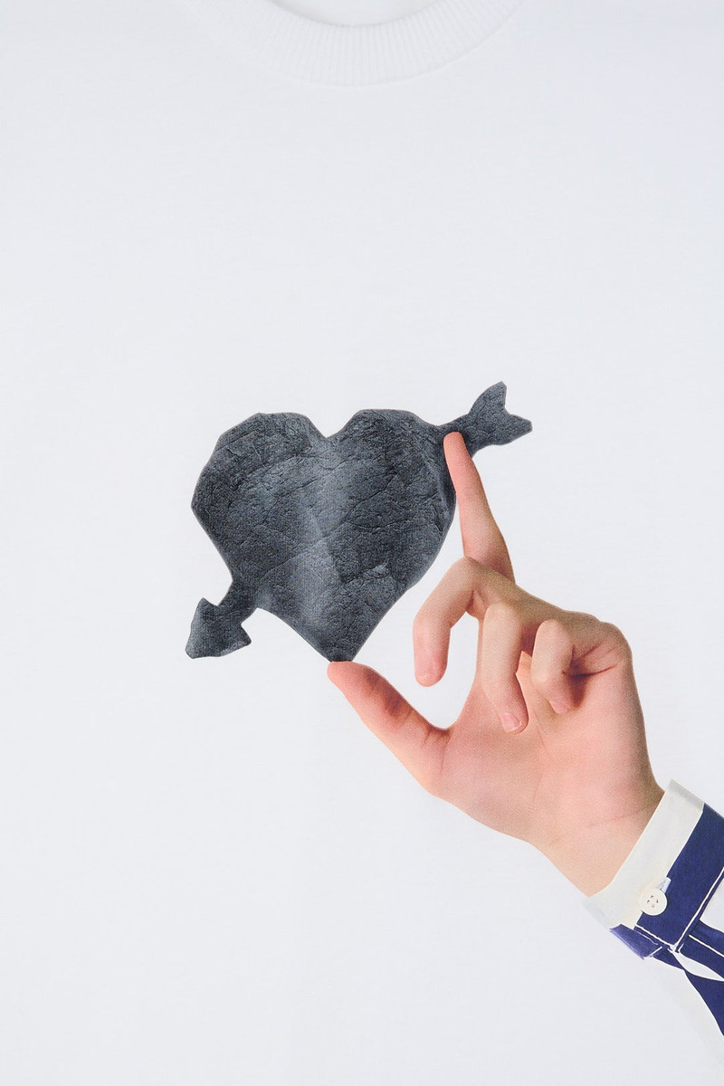 ''CUORE DI PIETRA'' T-SHIRT / off-white 4