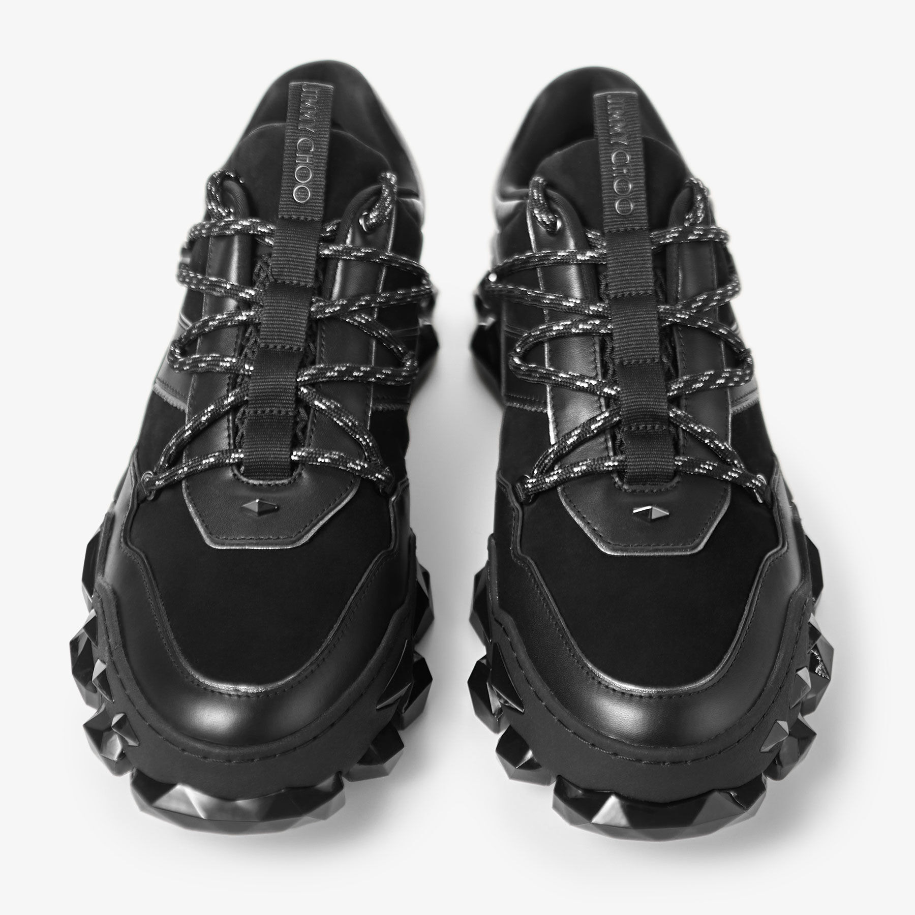 Diamond X II/M
Black Leather Trainers - 3