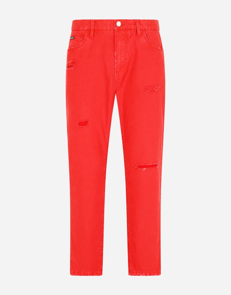 Loose garment-dyed pants - 3