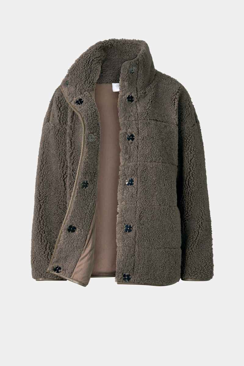 Kimberly teddy jacket in Taupe 2