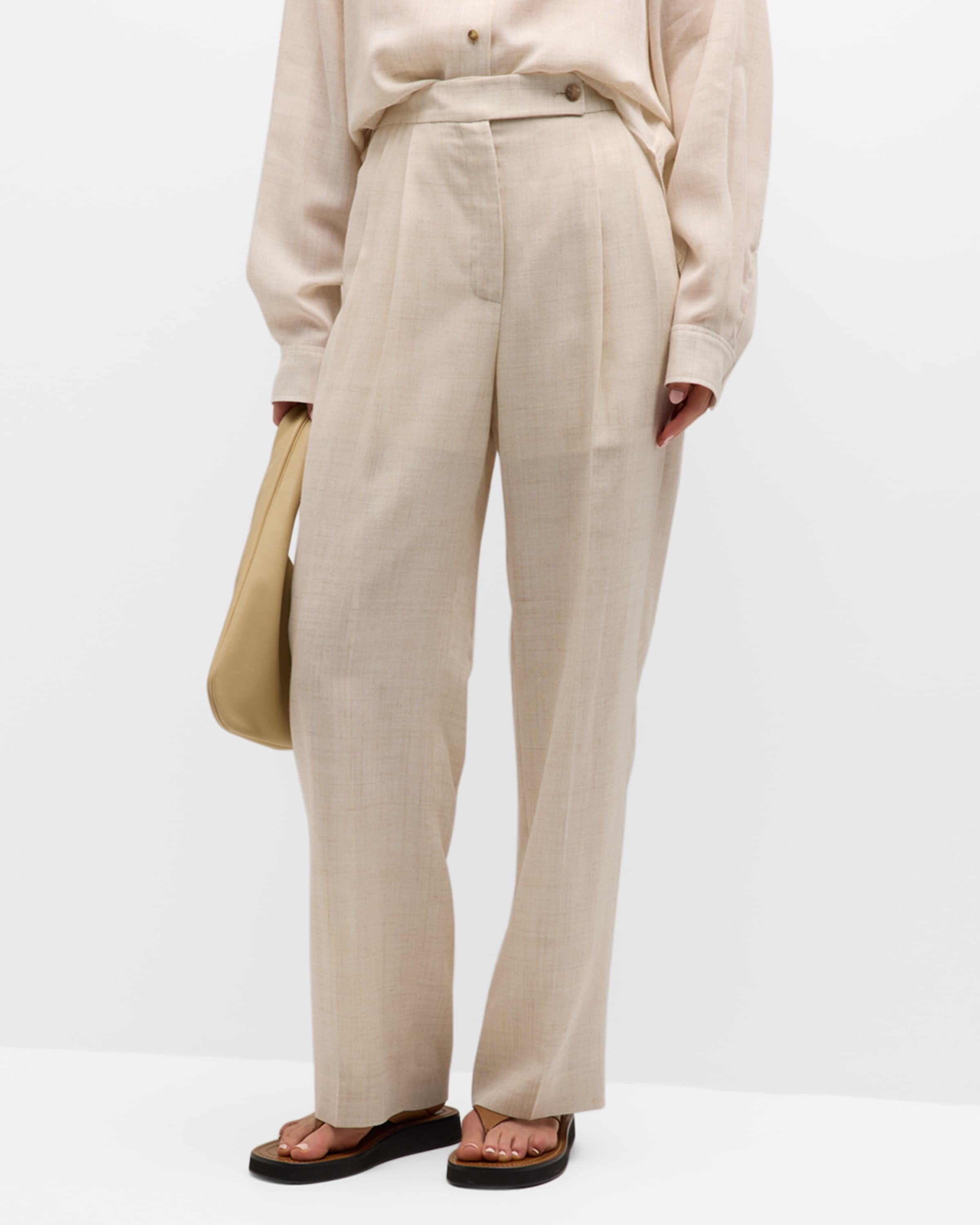 Pleated Linen Pants - 2