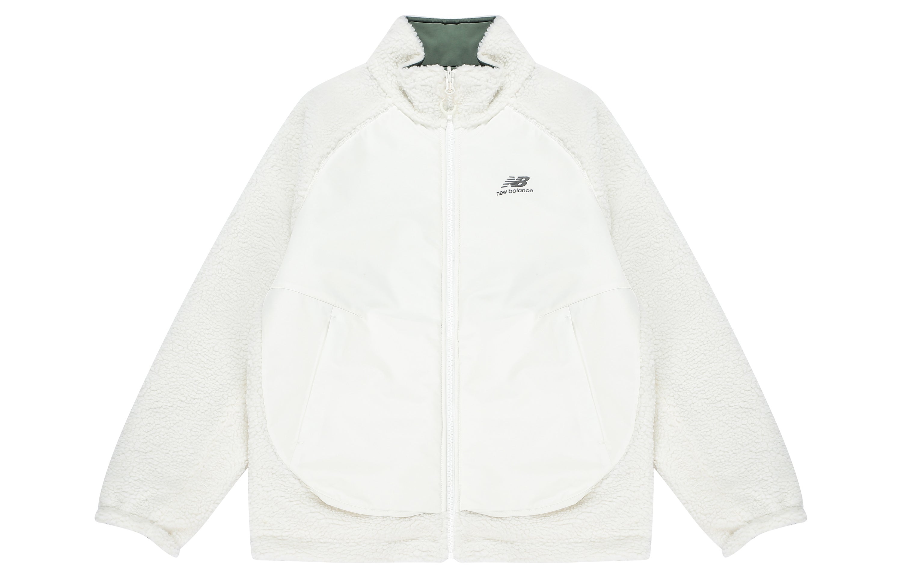 New Balance Sports Warm Reversible Jacket 'White Green' 6DC39703-IV - 3