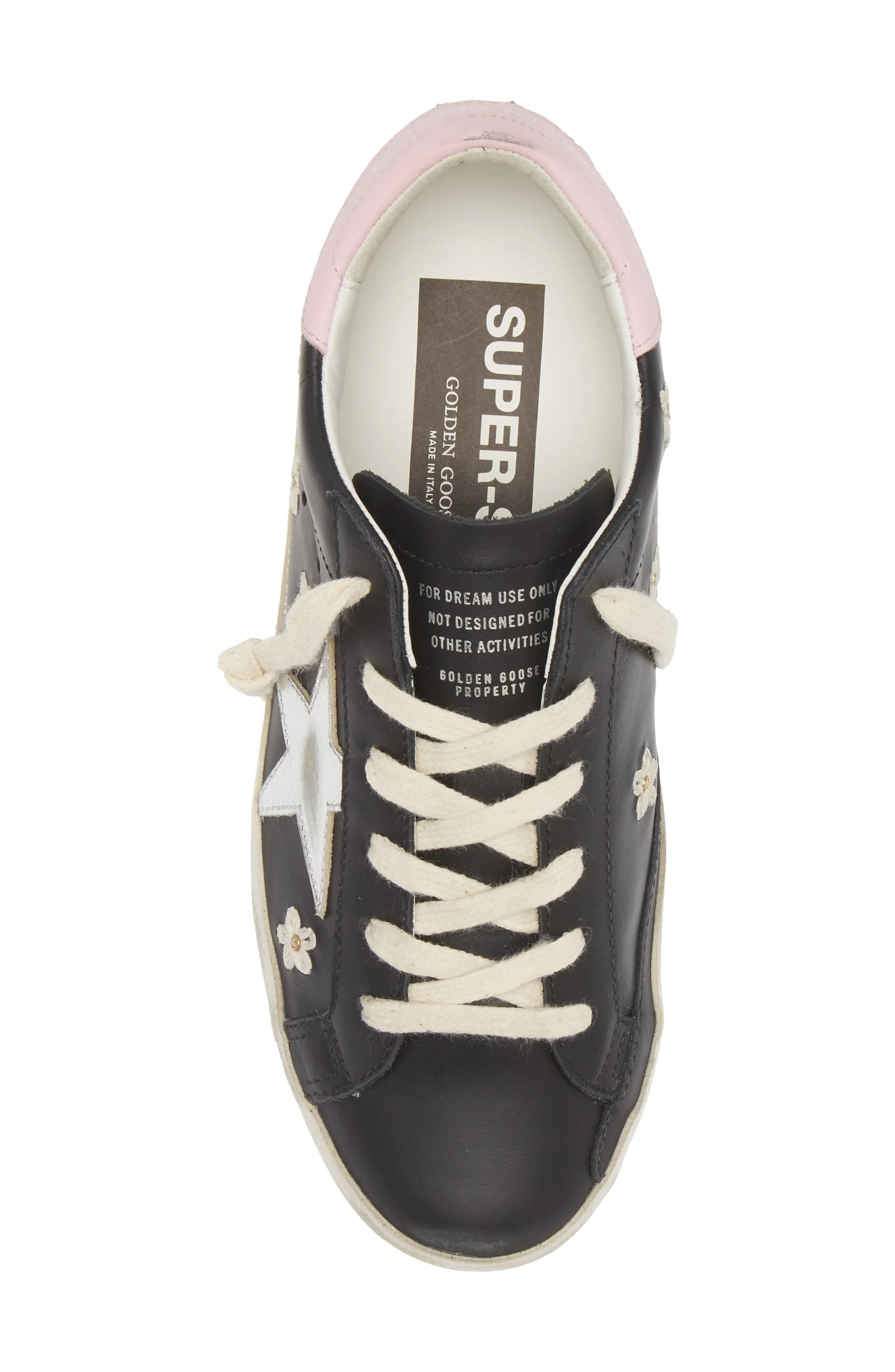 Super-Star Low Top Sneaker in Black/Silver - 5