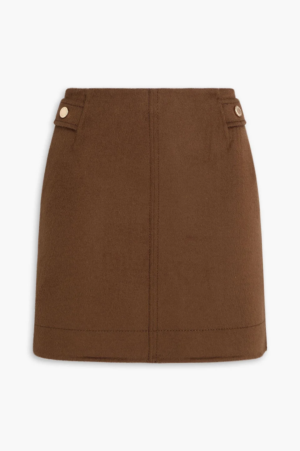 Brushed wool-felt mini skirt - 1
